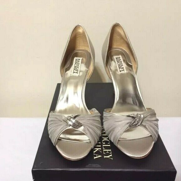 🆕Badgley Mischka Wedding Peep Toe d'Orsay Pump - Picture 2 of 8